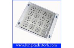 China Numeric ATM Industrial Metal Keypad 16 Flat Keys For Panel Mount supplier