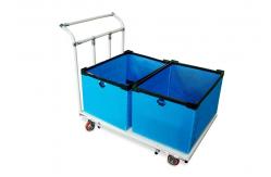 China Aluminium Profile Industrial Tote Cart Multilayer Hand Push Trolley supplier