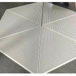 Perforated Acoustic Metal Ceiling Tiles Powder Coated Triangular For Convention Center