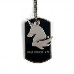 Promotional Custom Logo Engraved Dog Tags / Unicorn Metal Dog Tag for sale