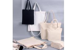 China Promotional Cotton Canvas Shopping Tote Recyclable With Custom Printed Slogan supplier