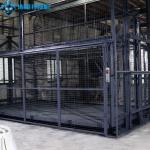 10m High Black 500kg-20000kg Industrial Indoor Goods Lift Hydraulic Cargo Elevator for sale