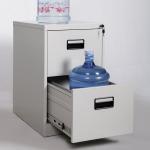 Lockable 2 Drawers Office File Storage Cabinet With Simple Handle