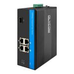 4 Network Port Industrial Gigabit Ethernet Switch , Din Rail Gigabit Switch One SFP Slot for sale