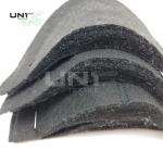 Needle Punch Non Woven Sewing Shoulder Pads Black Color Half Moon Shape for sale