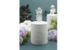 China Flame Retardant Ceramic Candle Container Medium Stylish Candle Holder 1.2kg supplier