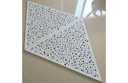 China Plain surface Aluminum Metal Ceiling Beveled Edge Waterproof Triangle Clip In supplier