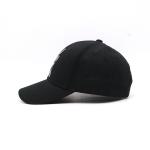 60cm Embroidered Baseball Caps Black And White Self Fabric Backclosure Constructed Hats