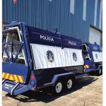 Hot Dipped Galvanized Razor Mobile Security Barrier Of 3d Razor Wire Mesh Trailer for sale
