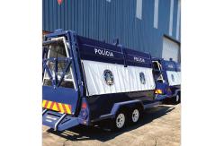 China Mobile Security Barrier Of Hot Dipped Galvanized 3d Razor Wire Trailer 1000w supplier