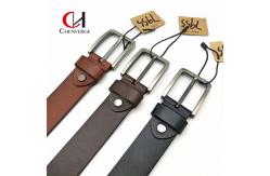China Brown Multiscene Genuine Full Grain Leather Belt Wear Resistant Durable supplier