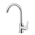 Polished Zinc Body Kitchen Mixer Faucet 360 Degree Swivel Spout Kitchen Tap for sale