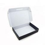 Protective Matte Black Corrugated Shipping Boxes with Lid UV Coating for sale