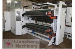 China Adhesive Paper / Film Roll Label Rewinder Machine Perfect Integration Design supplier
