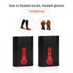 Rechargeable 18650 Heated Glove Battery 7.4v 2600mAh 4 Blue LEDs for sale