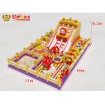 China Dragon Lion Inflatable Bouncy Castle With Slides And Sand Pool