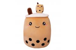 China Cloud Like Touch Washable Plush Milk Tea Cup Pillow supplier