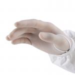 510K Transparent Disposable Powder Free Latex Gloves Touch Screen Design for sale