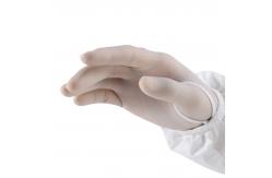 China 510K Transparent Disposable Powder Free Latex Gloves Touch Screen Design supplier