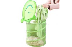 China Sublimation Printing Cartoon Round Mesh Laundry Bag With Cover 38*45cm supplier