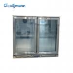 Sliding Swing Door Back Bar Cooler Fan Cooling System LED 2 Door Fridge for sale
