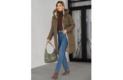 China Stylish Mid Length Woman Down Jacket For Fashionable Women supplier