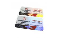 China 6x3cm Laser PET Film 10ml Vial Labels With Glossy Varnishing supplier