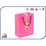 Gloss Lamination Paper Gift Bag With Ribbon Decoration Nylon Ropes for sale