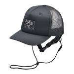 Black 5 Panel Sport Trucker Hat Polyester Mesh Back Embroidered Custom Logo for sale
