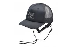 China Black 5 Panel Sport Trucker Hat Polyester Mesh Back Embroidered Custom Logo supplier