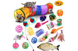 China Gray Pink Indoor Cat Tunnels Collapsible Interactive Toy supplier