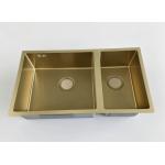 Gold Double-Bowl Stainless Steel Sink – Anti-Stain, Durable, Ideal for Modern Kitchens for sale