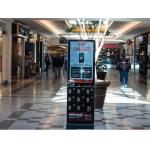 Public Cell Phone Charging Station With Advertising Display Touch Screen