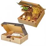 Custom Printed Fast Food Boxes Disposable Food-Grade Containers for Hamburger Takeaway for sale