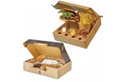 China Custom Printed Fast Food Boxes Disposable Food-Grade Containers for Hamburger Takeaway supplier