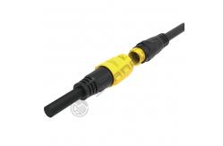 China M19 Connector 9pin Yellow 5A Solder Overmolded Aluminum Alloy Shell Nylon IP67 supplier