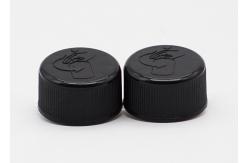 China Customized Plastic Child Proof Cap For Bottles Black 20mm Screw Cap supplier