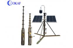 China PTZ Camera Manual Winch Telescopic Mast Pole Aluminum Winch supplier