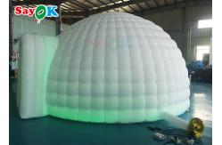 China 6x5x3.2m Pure White Inflatable Dome Tent With LED Lights supplier