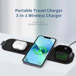 Apple Devices Folding Qi Charger 15W Qi Wireless Charger 3 Modes Simultaneously Charge for sale