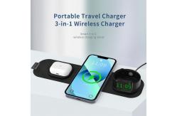 China Apple Devices Folding Qi Charger 15W Qi Wireless Charger 3 Modes Simultaneously Charge supplier