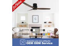 China Flush Mount Ceiling Fan With Remote Control，Solid  Blade Quiet  DC Motor supplier