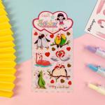 Heat Preservation Cute Bunny Stickers Traceless Clear Vinyl Stickers for sale
