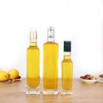 Transparent Glass Olive Oil Bottle With Cap Pourer Diswasher Safe Easy To Dispense