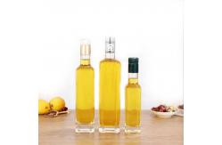 China Transparent Glass Olive Oil Bottle With Cap Pourer Diswasher Safe Easy To Dispense supplier