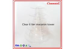 China French 6 Tier Macaron Tower Stand Round Clear Plastic Cupcake Stand supplier