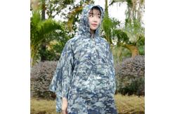 China BSCI Polyester Raincoat , 100*130cm camouflage rain poncho Water resistant supplier