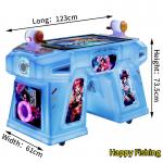 Blue Coin-Operated Amusement Machine Two Person Arcade Fishing Joystick Game Console for sale
