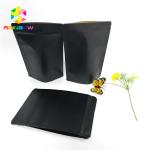 Black Kraft Paper Printing Customized Paper Bags Food Grade Laminated Self Stand Pouch for sale