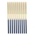 Customized Diamond Coted Needle File 10PCS Half Round Shaped Plastic Coated Grip Handle